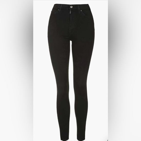 TOPSHOP Black High-rise Jeans NWT - Picture 2 of 11